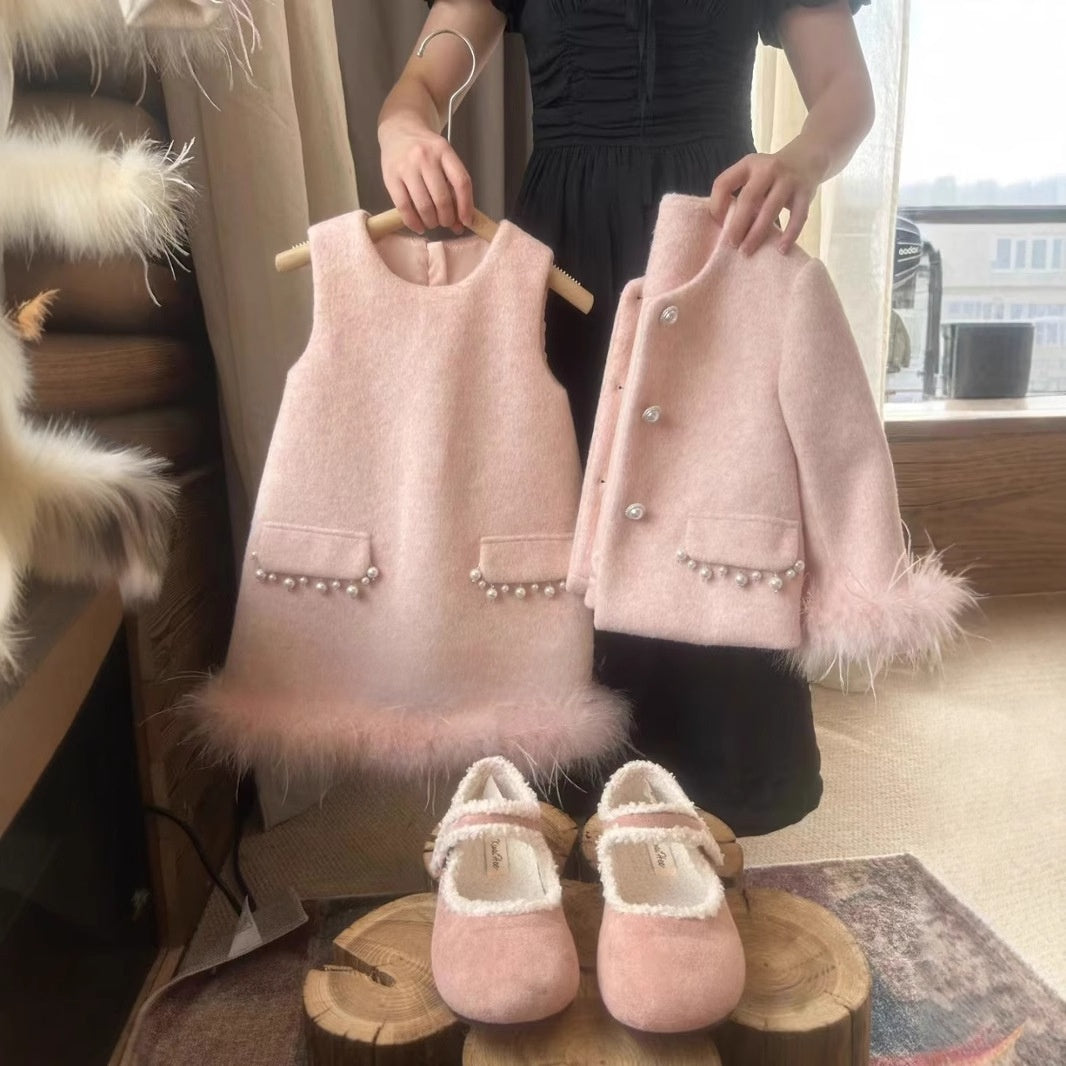 Girls' Chanel-Style Two-Piece Dress Set