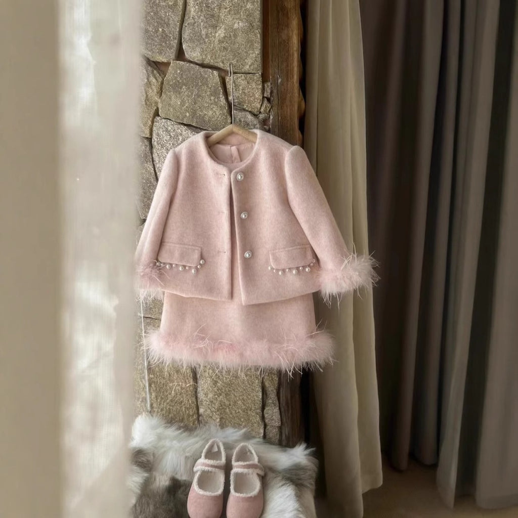 Girls' Chanel-Style Two-Piece Dress Set
