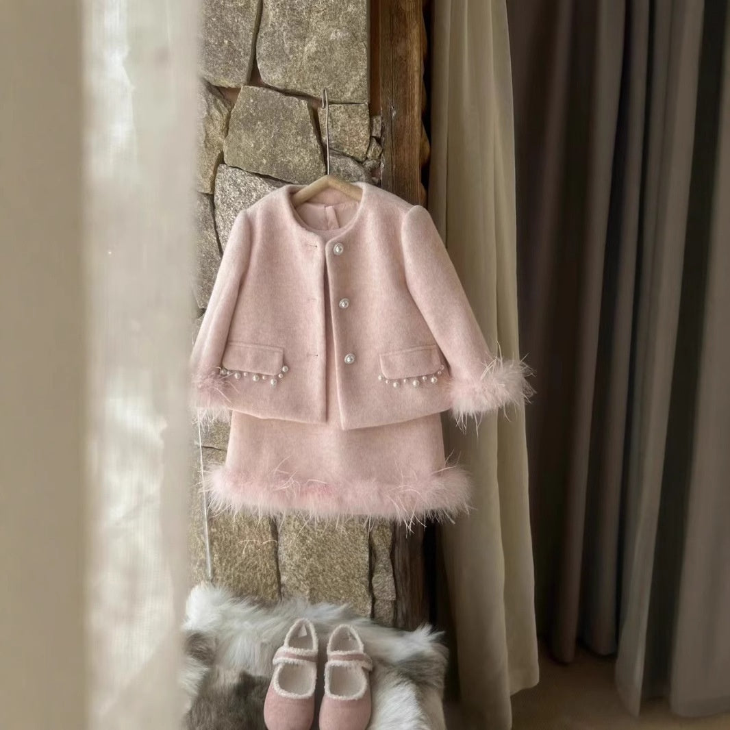 Girls' Chanel-Style Two-Piece Dress Set