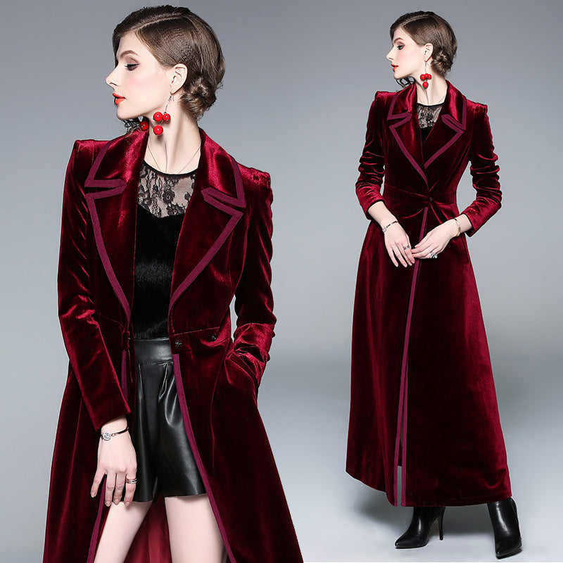Long velvet coat