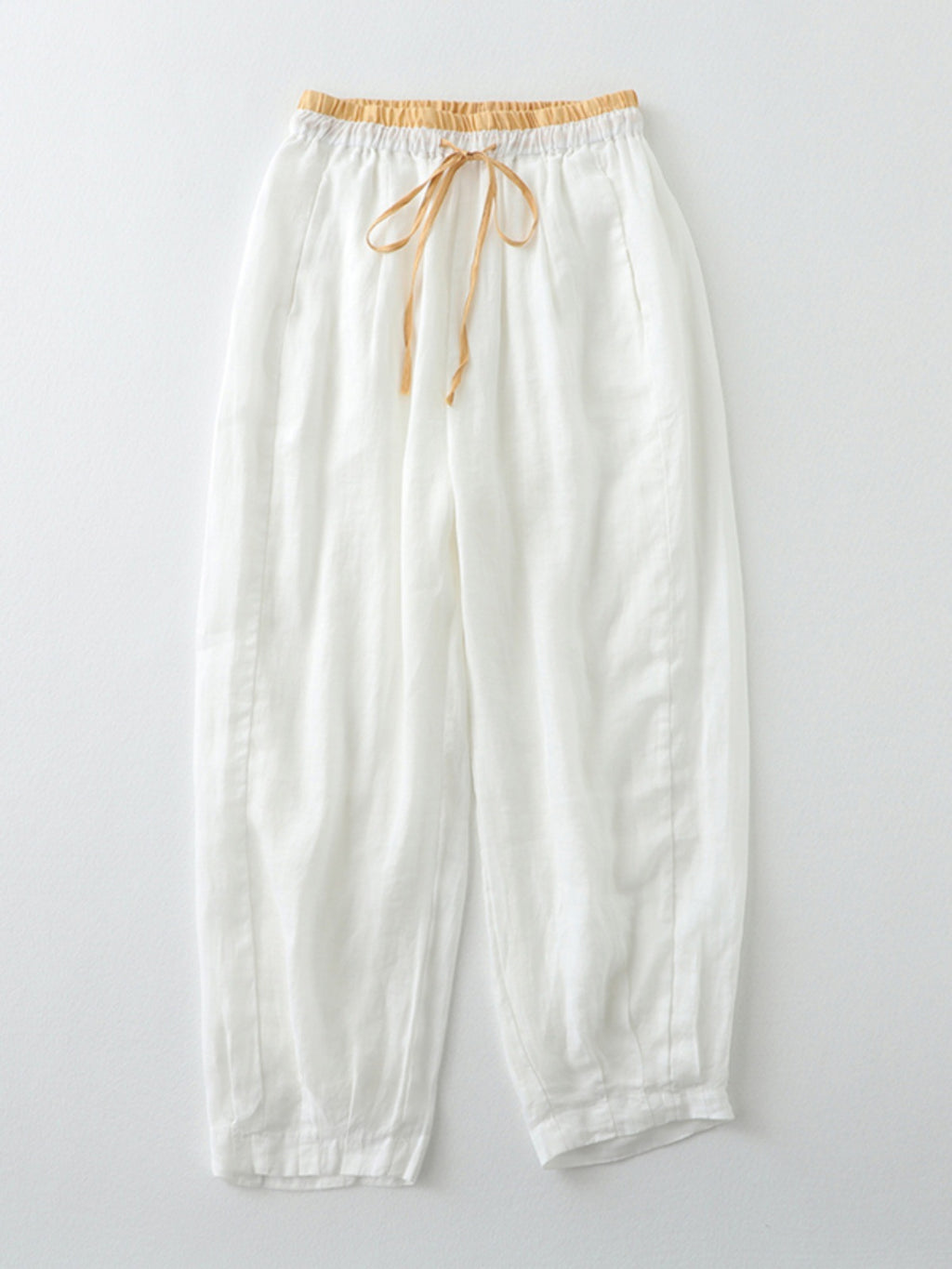 Children's Linen Blend Cropped Harem Pants