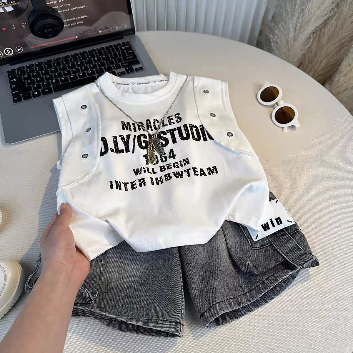 Boys' Summer Corduroy Outfit
