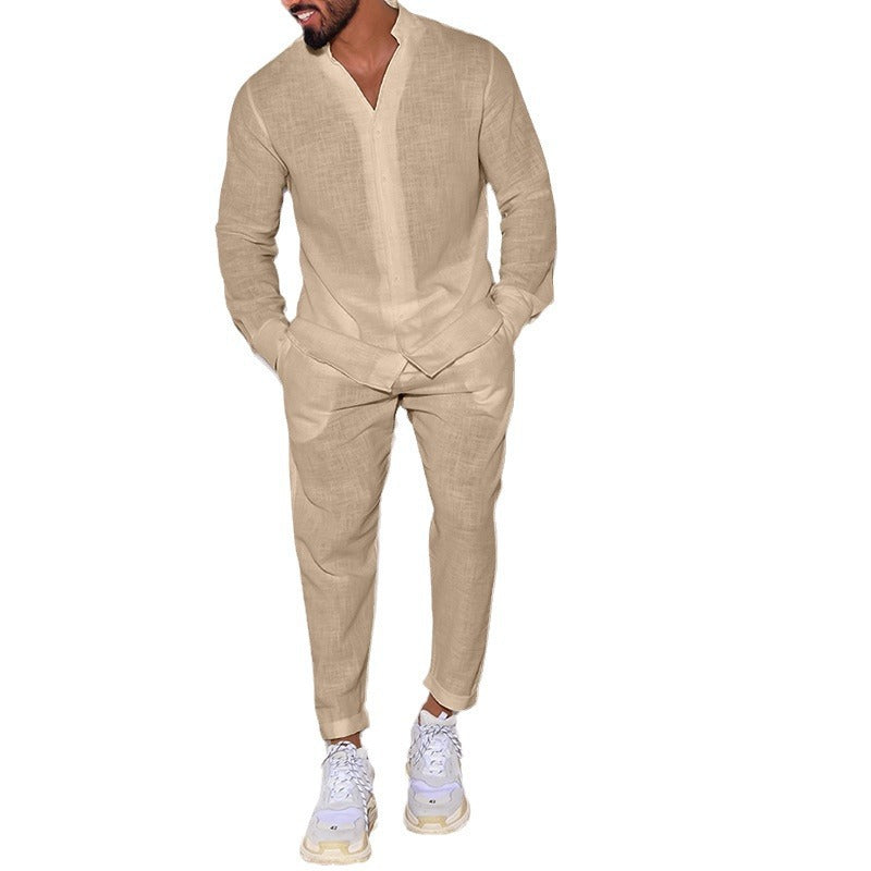 Men's Linen Casual Sportswear Set