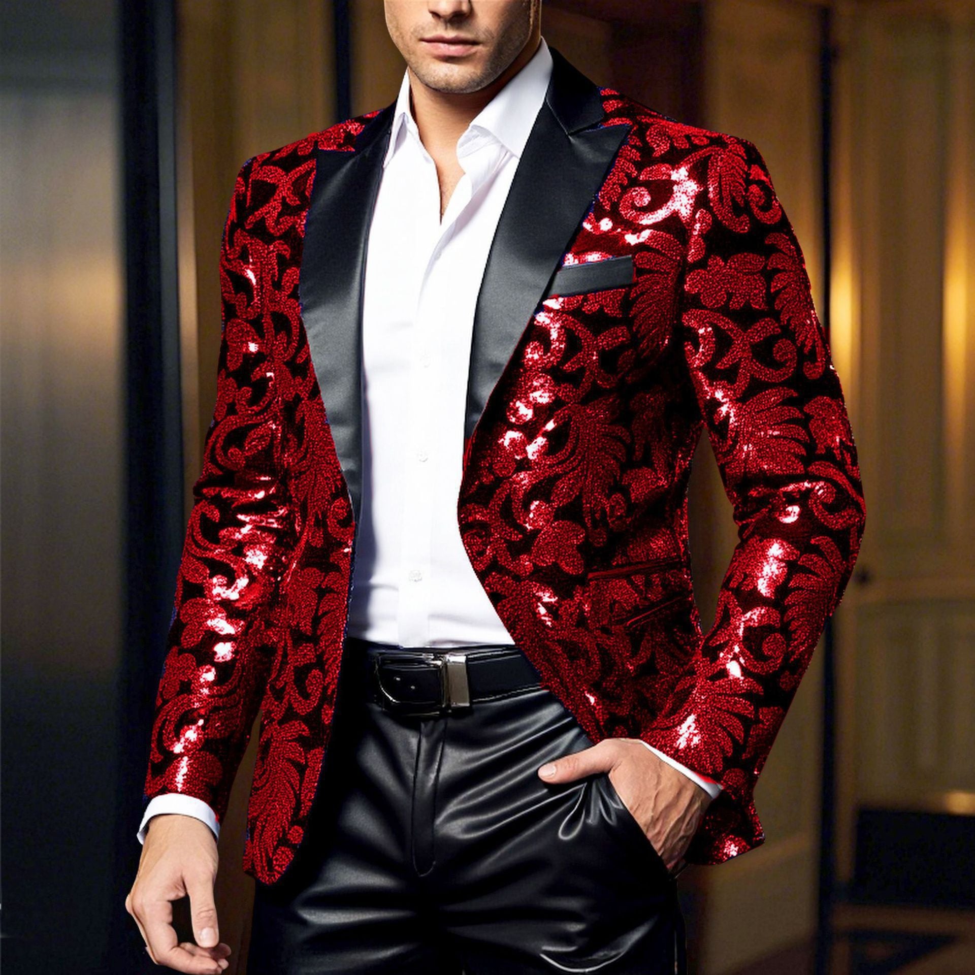Men's Sequin Performance Suit Jacket