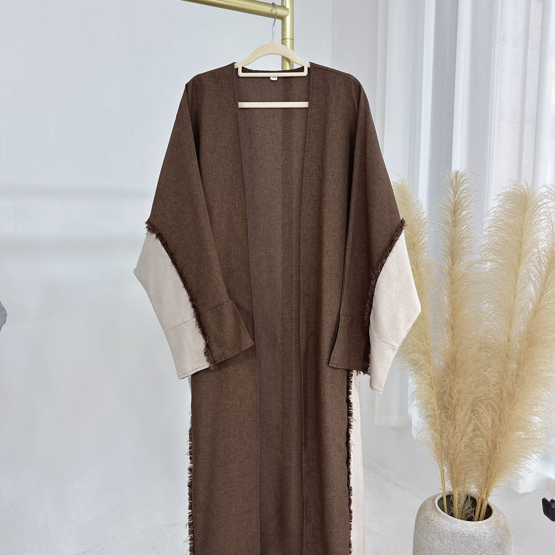 Elegant robe set dress, belt, and cardigan