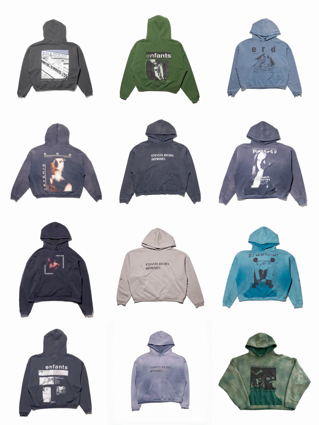 Loose Fit Distressed Hooded Sweatshirt