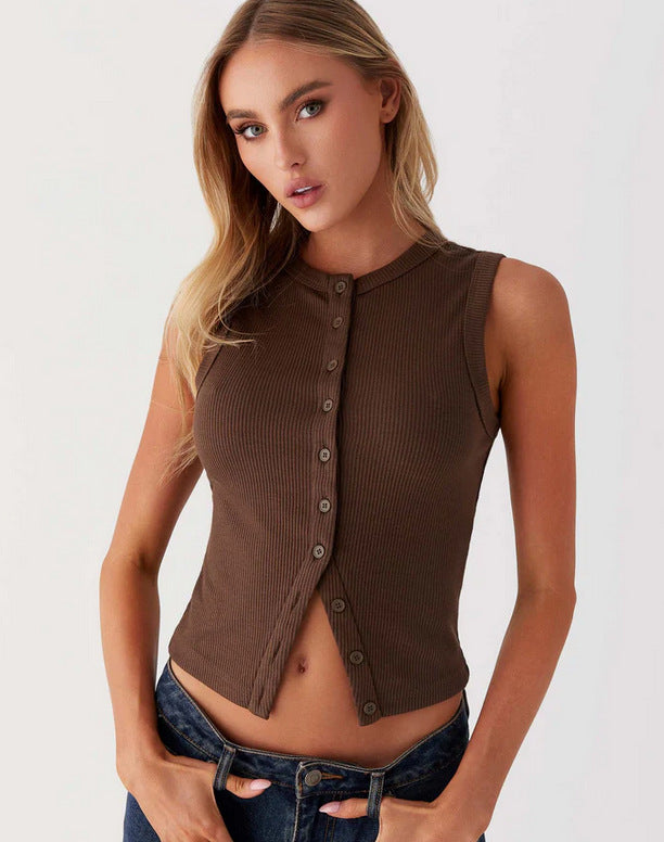 Shirtless sleeveless vest for women