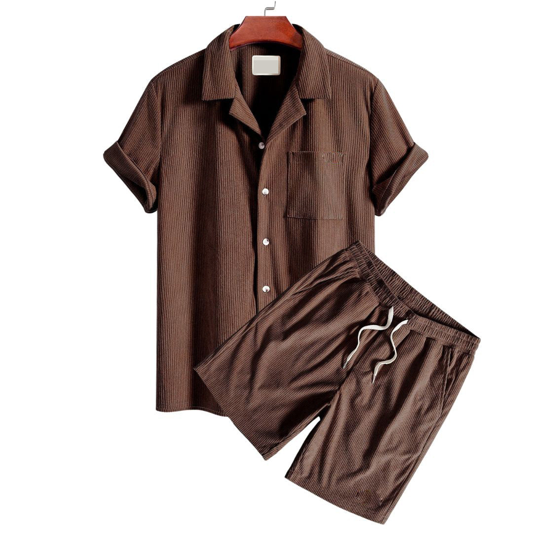 Corduroy sports suit