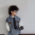 Boy's Denim Vest Set
