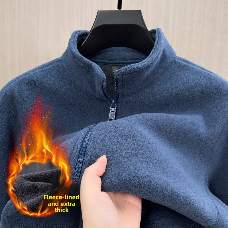 Men's Stand Collar Fleece Jacket
