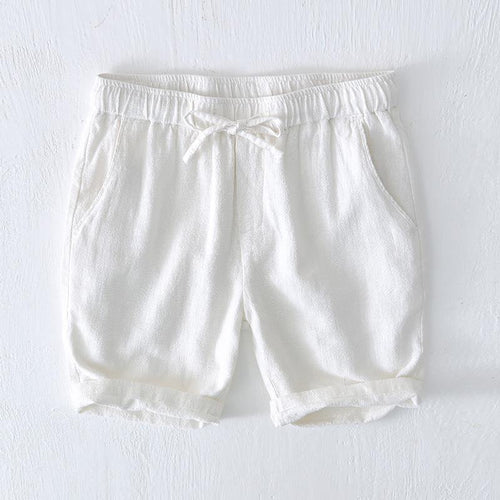 Men's Casual Linen Drawstring Shorts