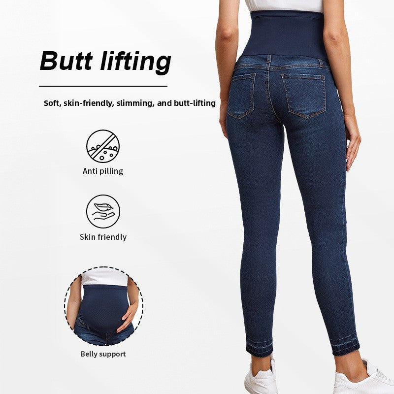 Maternity High-Waisted Stretch Denim Pants