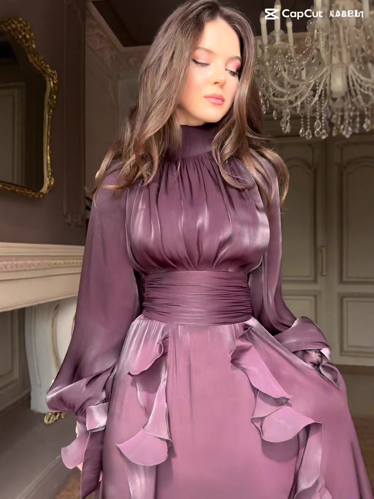 Elegant Ruffled Slim Dress