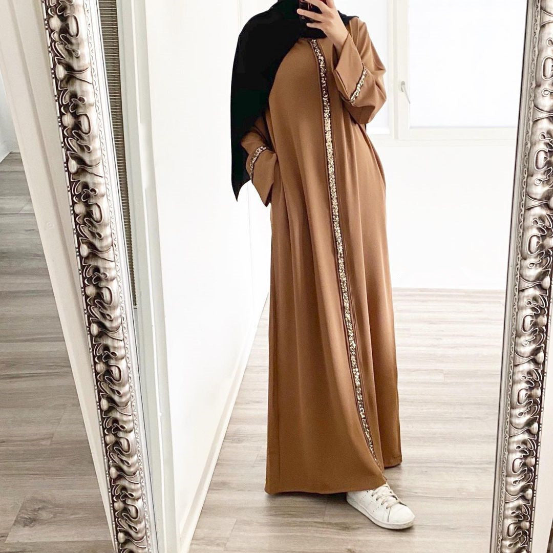 Dress Solid Color Chiffon Robe