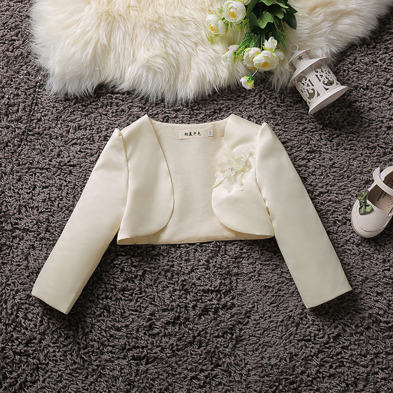 Girls' Princess Dress Cloak Long Sleeve Flower Girl Outerwear
