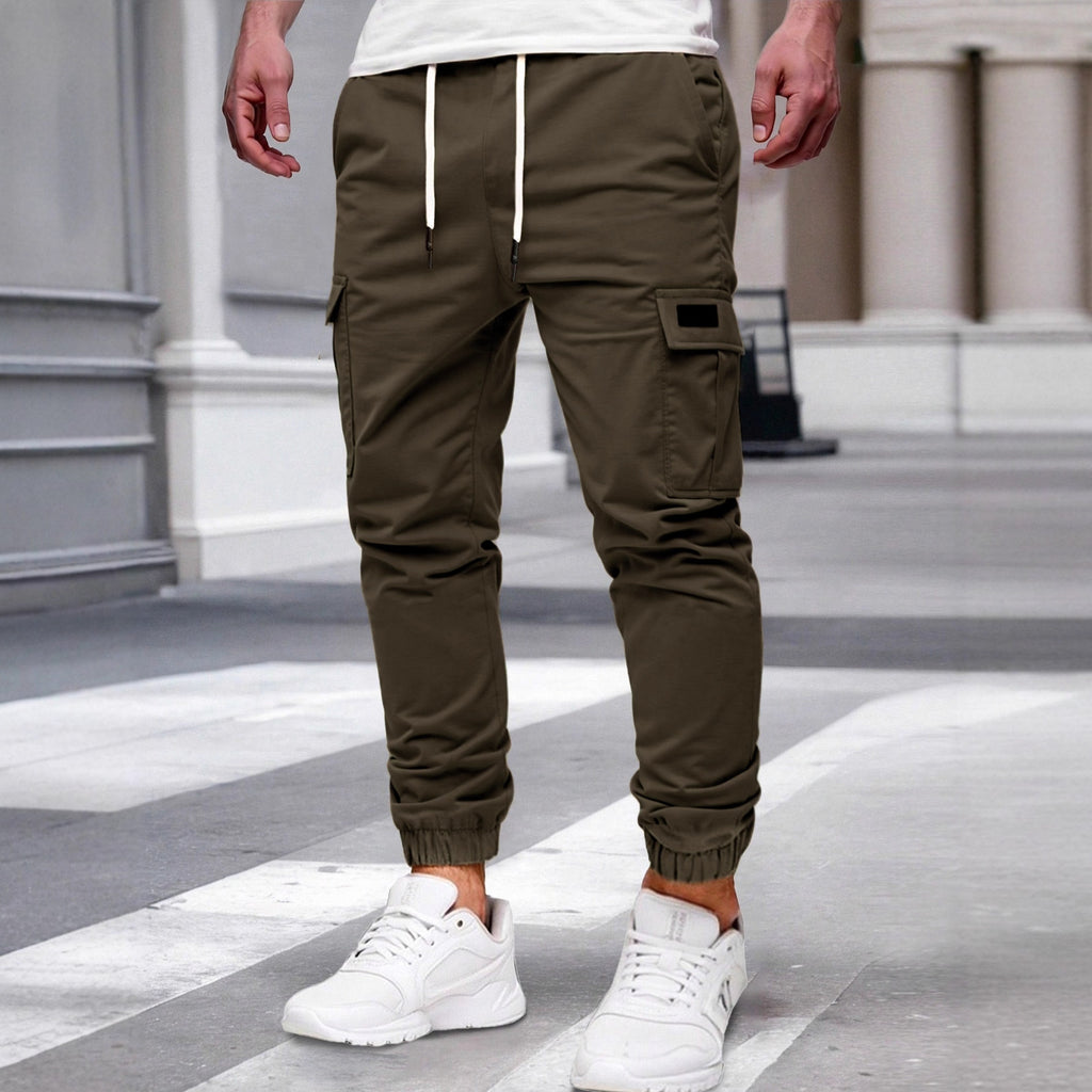 Relaxing multi-pocket work trousers