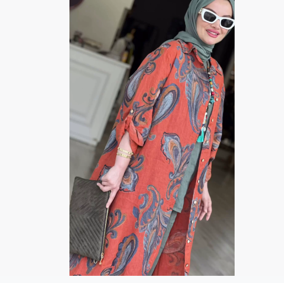 Loose plus-size dress robe - Cardigan Robe