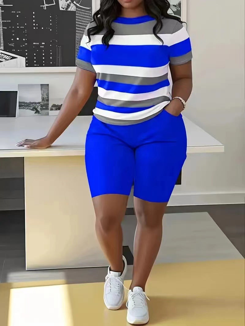 Women's 3D Printed T-Shirt and Shorts Set