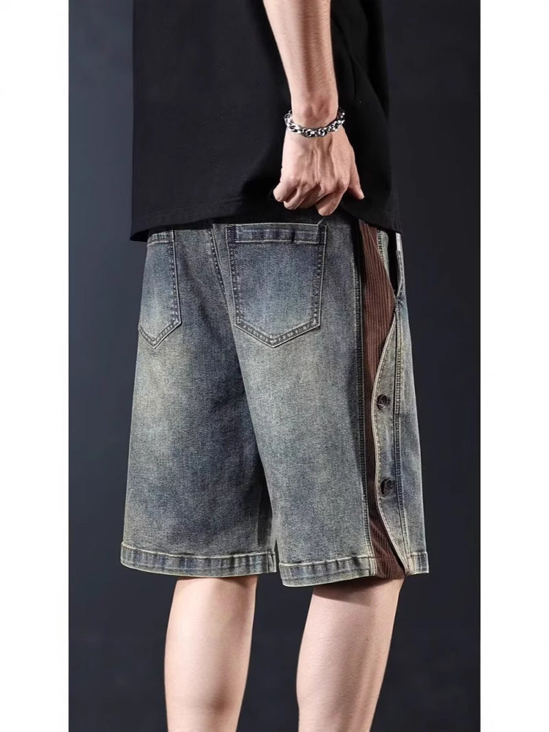 Men's Casual Denim Cargo Shorts
