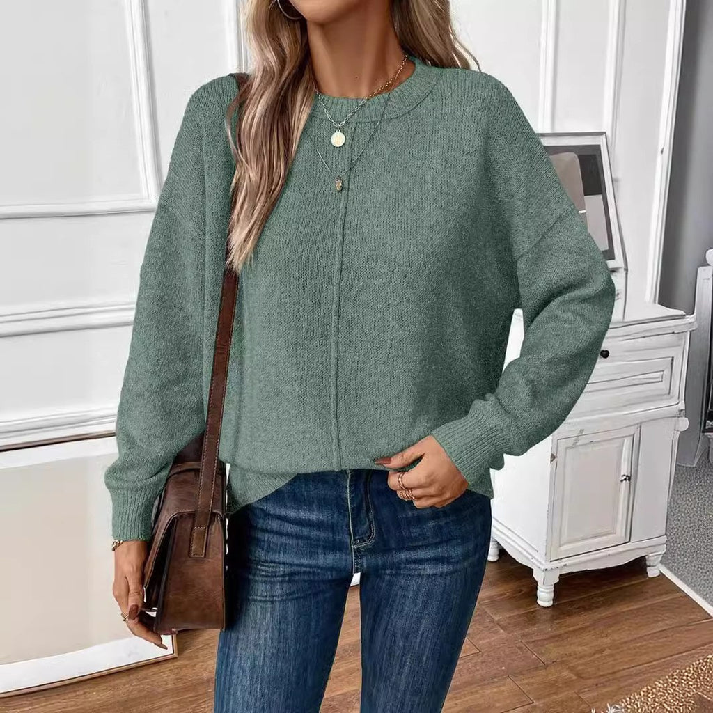 Women's Casual Knit Pullover Sweater with 3D Pattern