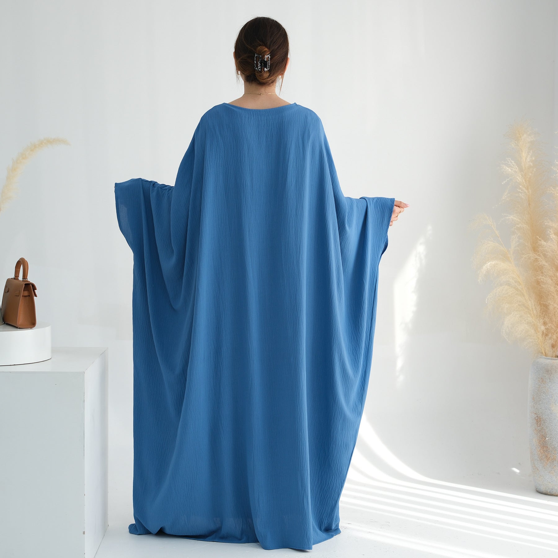 Women's Bat Sleeve Party Dress with Belt