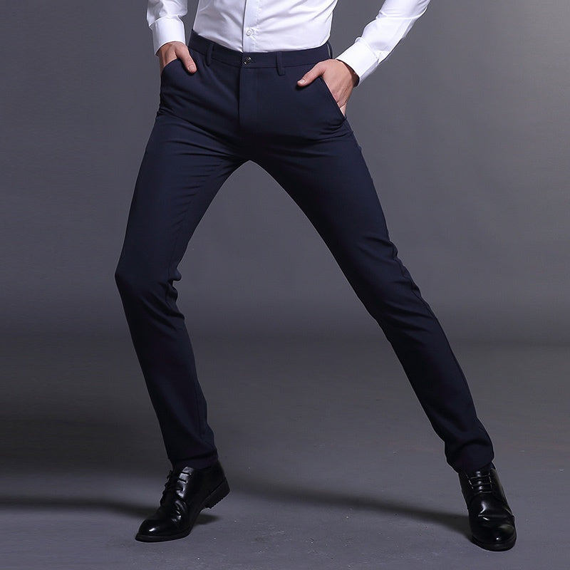 Men's casual stretch slim-fit skinny trousers
