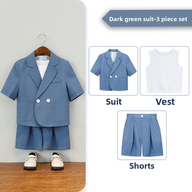Boys' Short Sleeve Suit Shorts