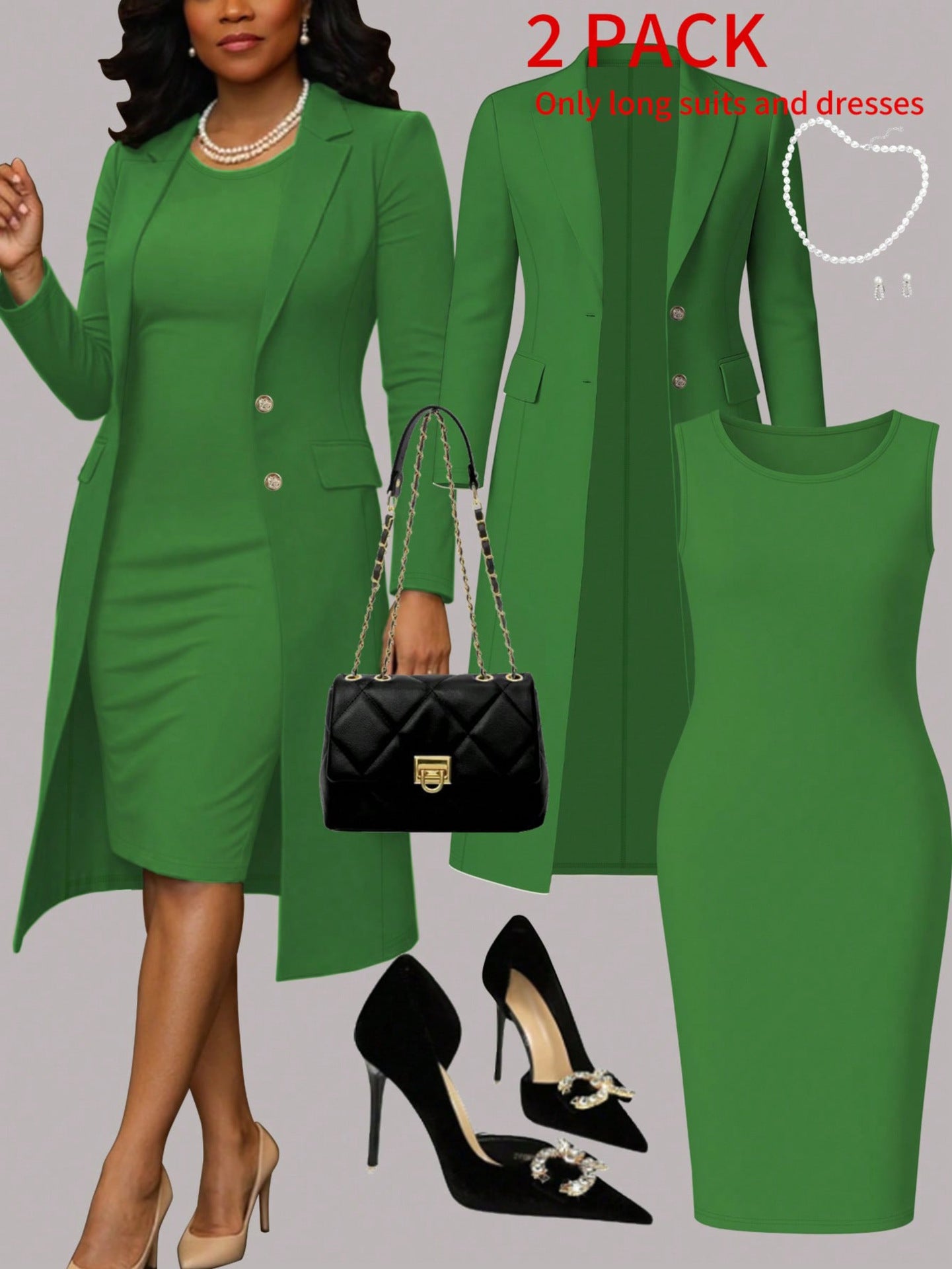 Women's Suit Dress Two-Piece Set