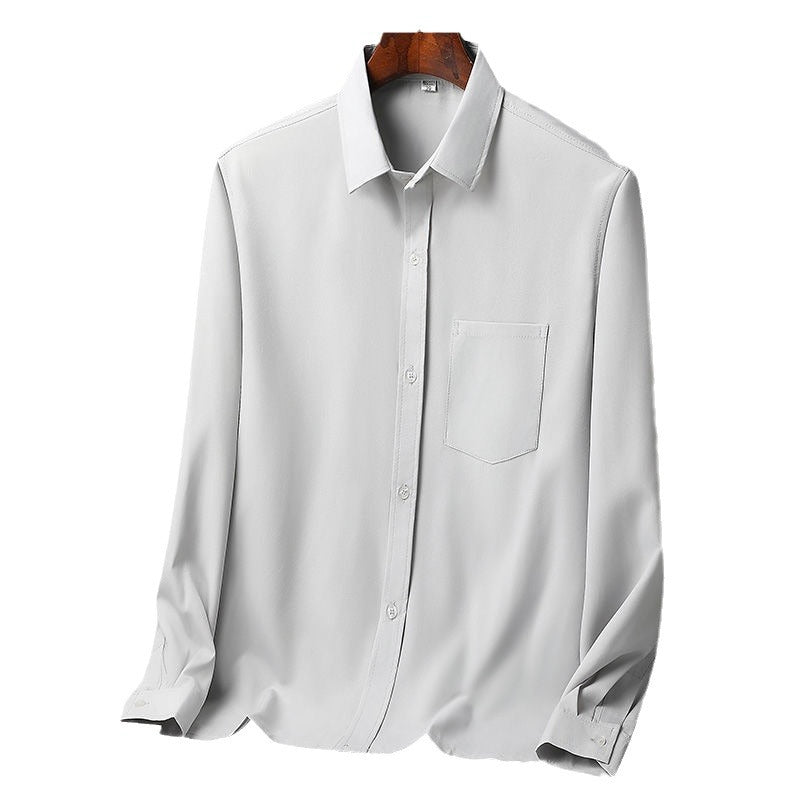 Ice Silk casual long-sleeved shirt