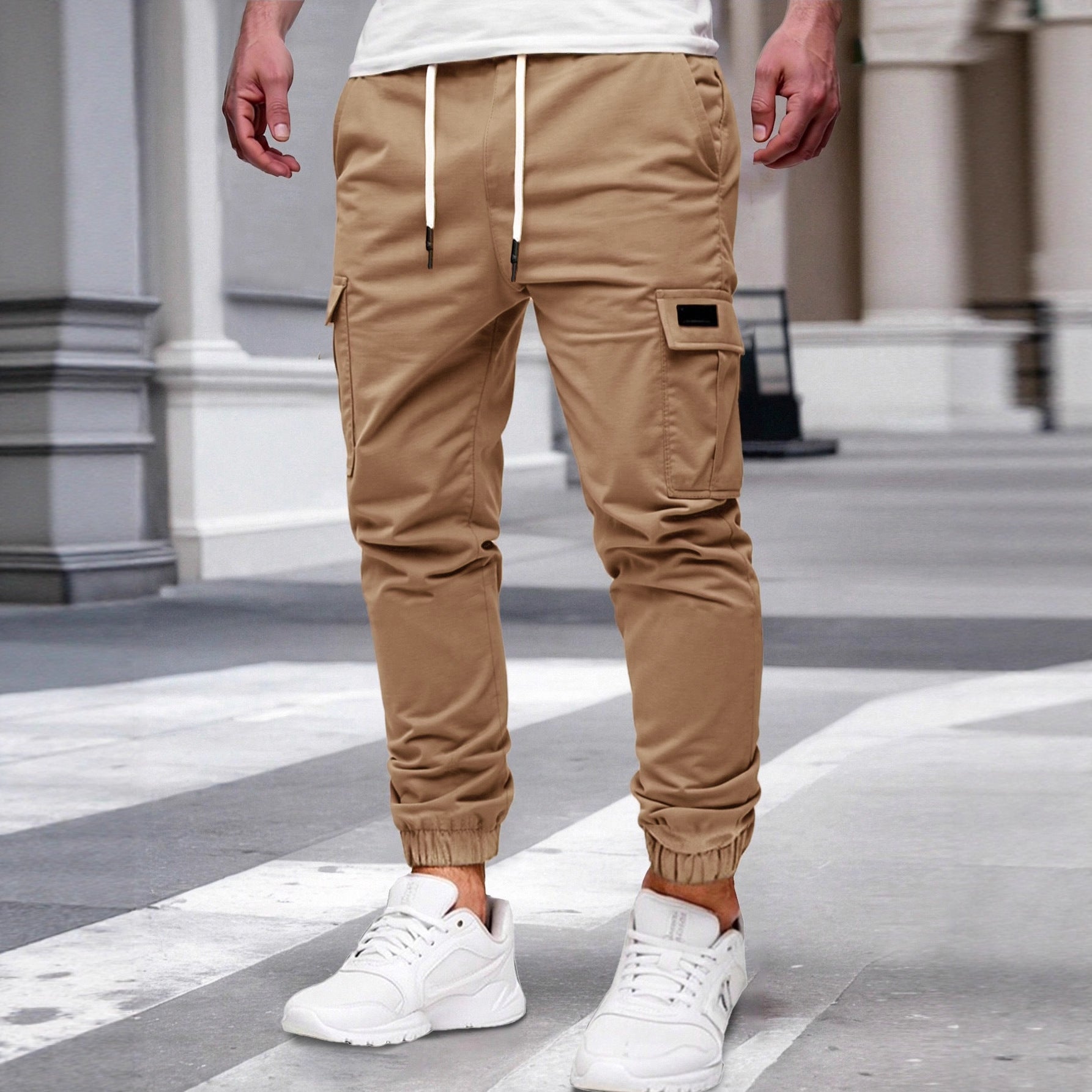 Relaxing multi-pocket work trousers