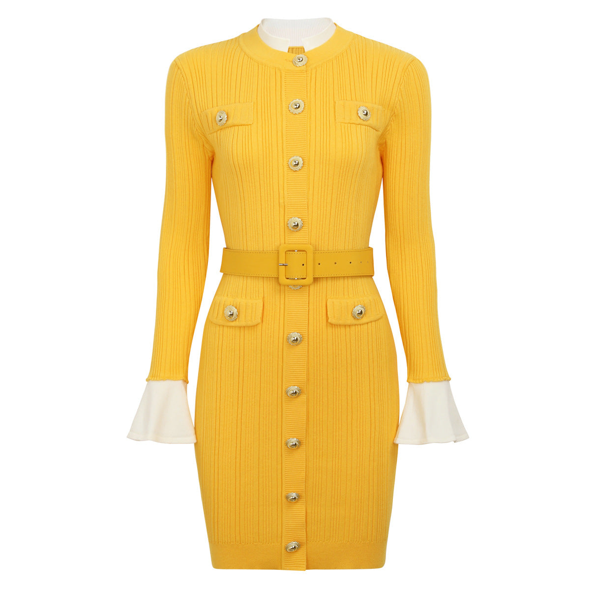 Women's Flared Sleeve Knit Dress