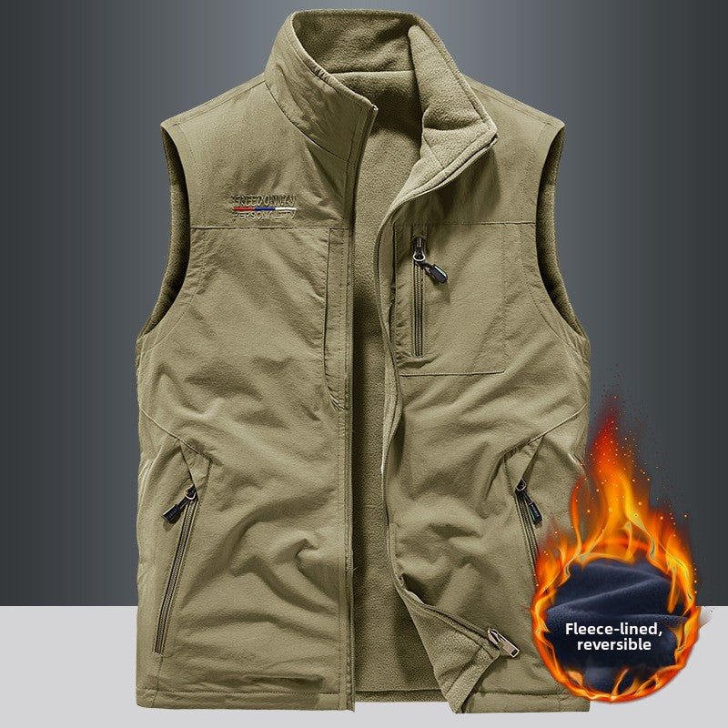 Men's Double-Sided Fleece Winter Vest