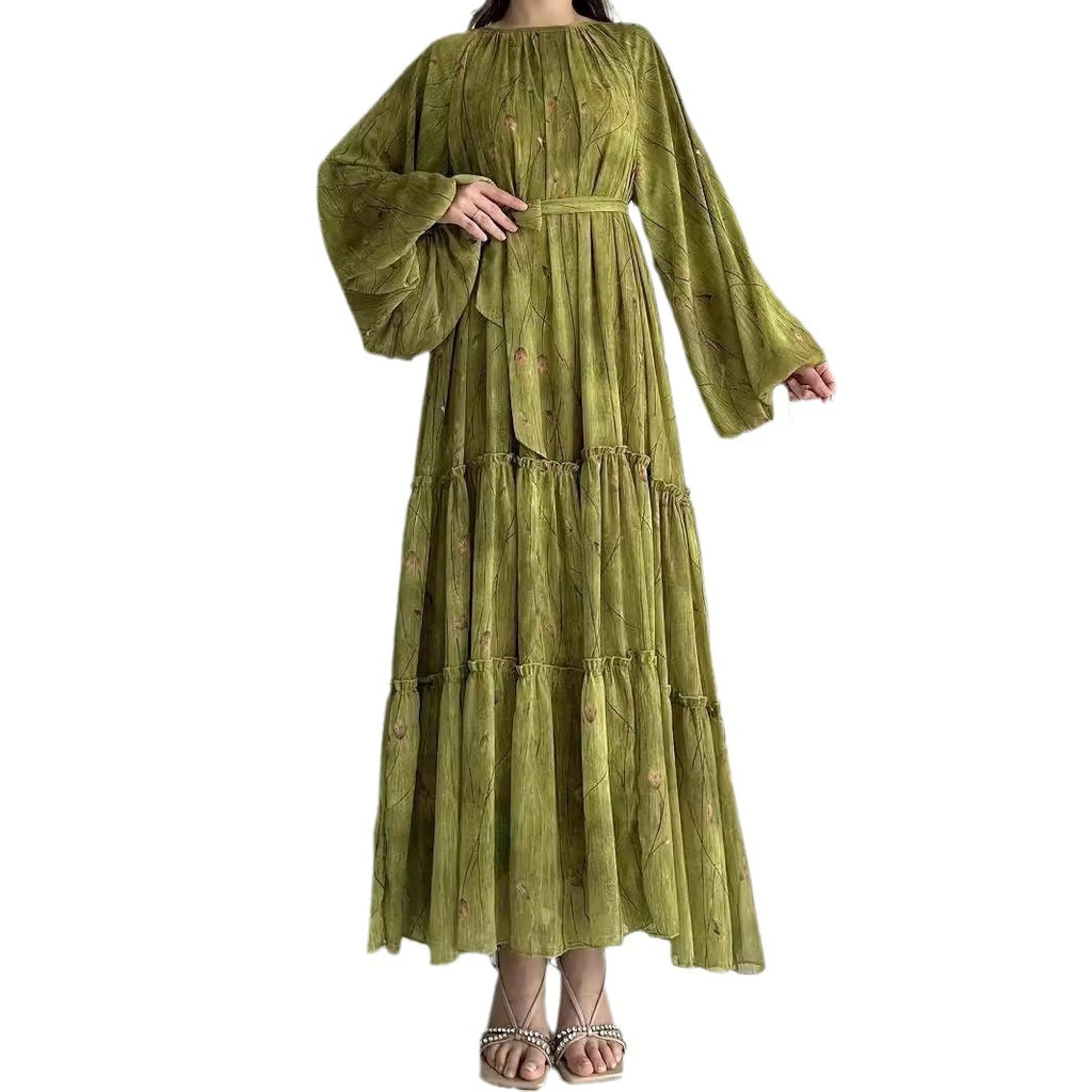 A fashionable and elegant robe dress