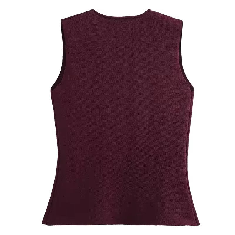 Women's Cropped Knit Vest