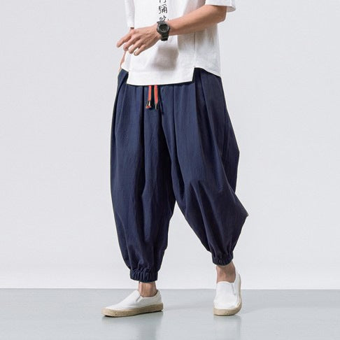 Cotton Linen Men's Casual Trousers