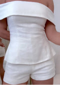 Women's One-Shoulder Top and Shorts Casual Set