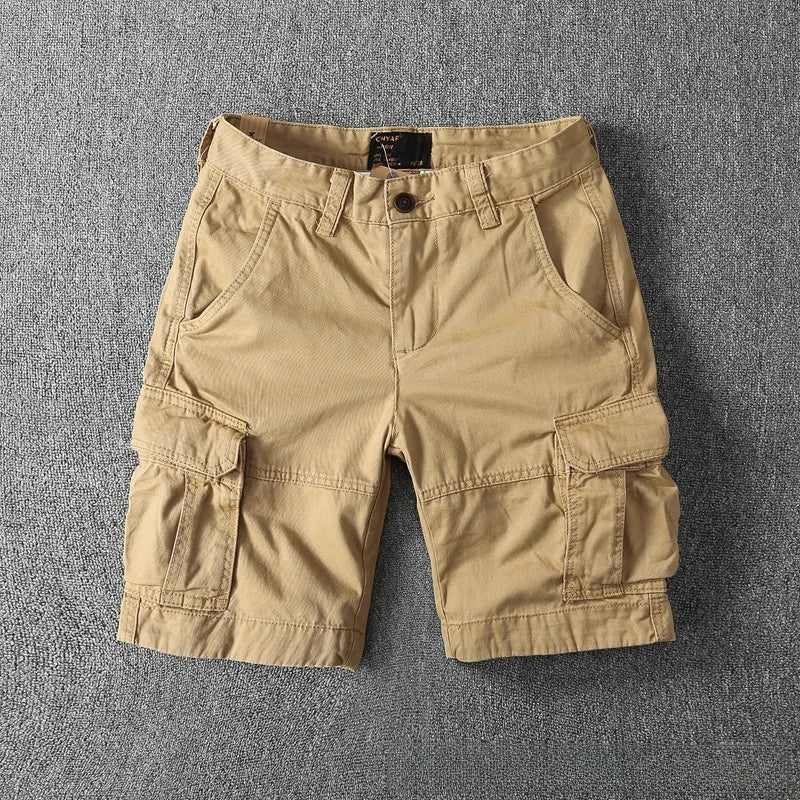Retro Camouflage Cotton Work Shorts