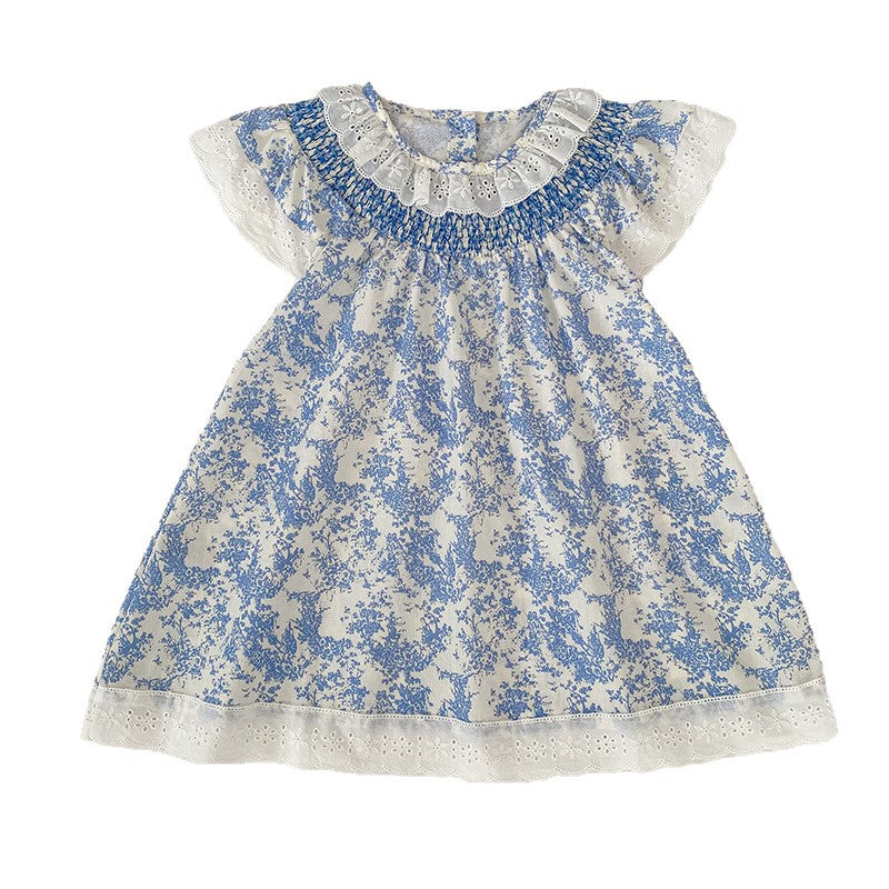 Girls' Floral Cotton Dress