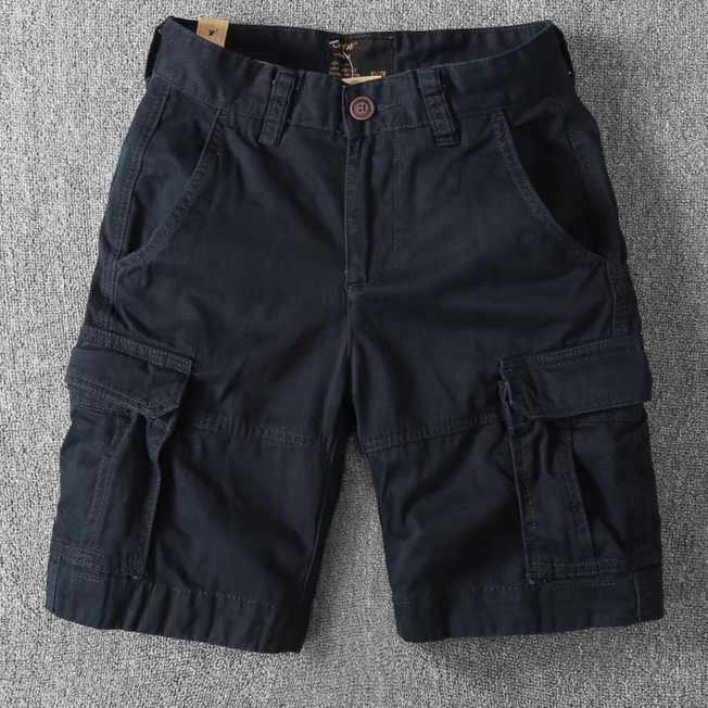 Retro Camouflage Cotton Work Shorts