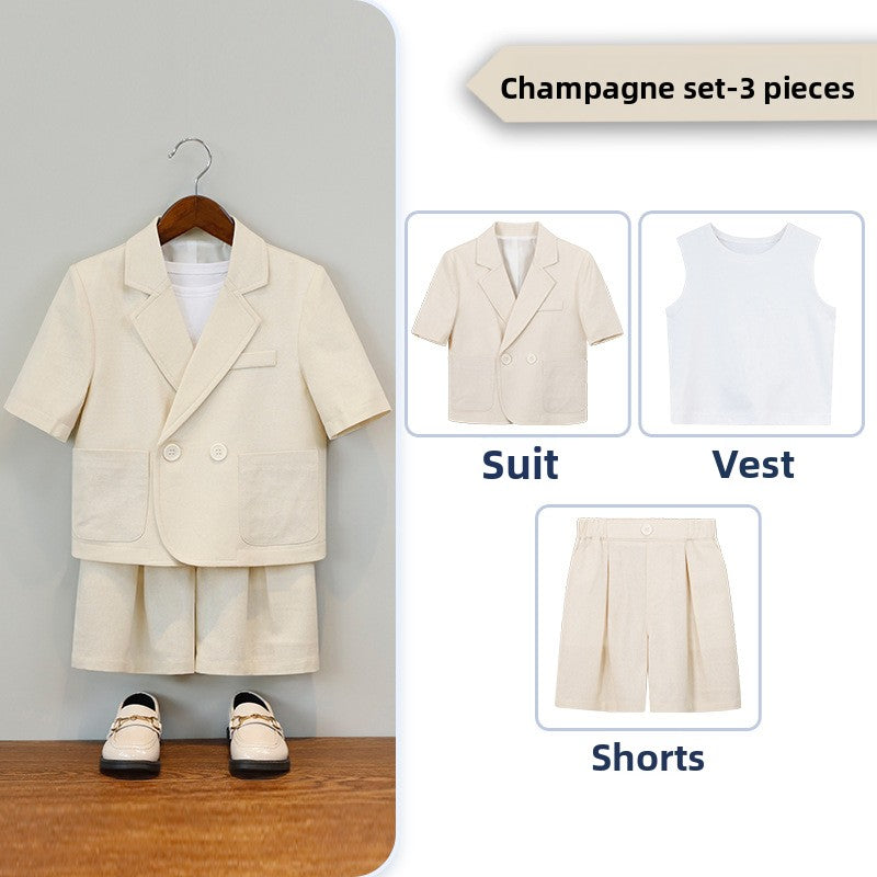 Boys' Short Sleeve Suit Shorts
