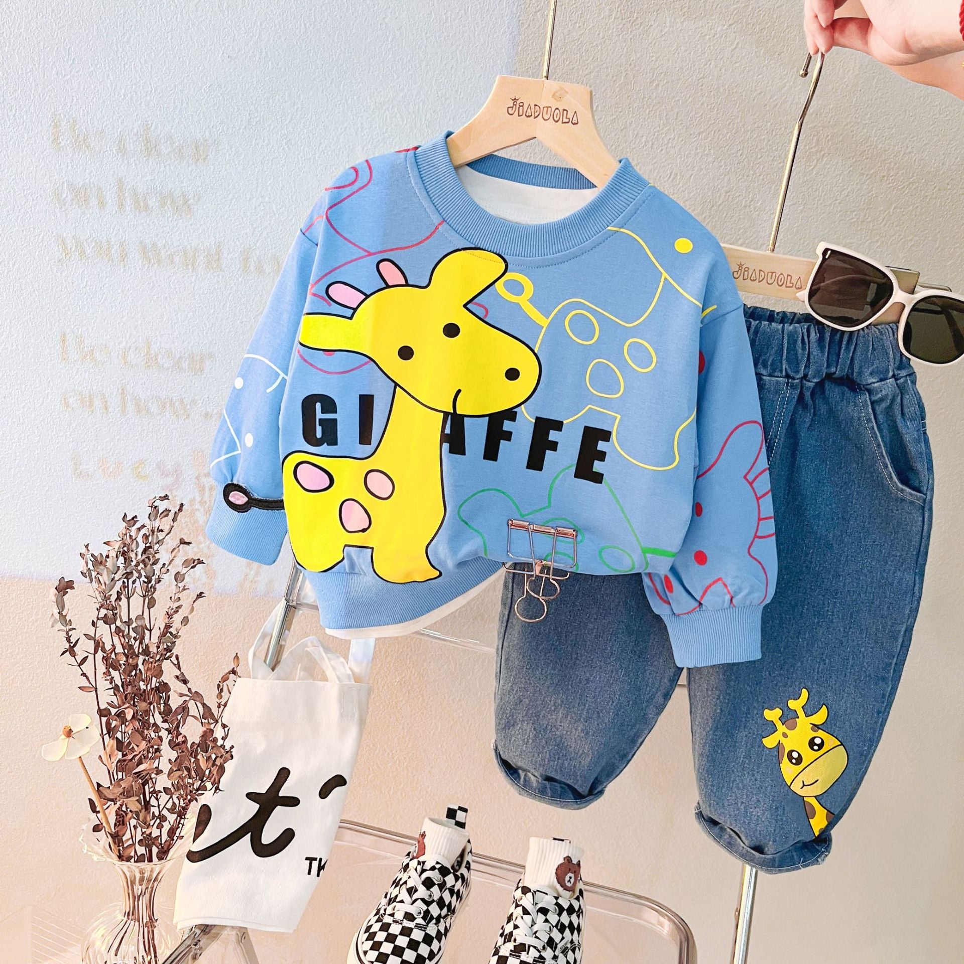 Boys' Cartoon Cotton Two-Piece Set