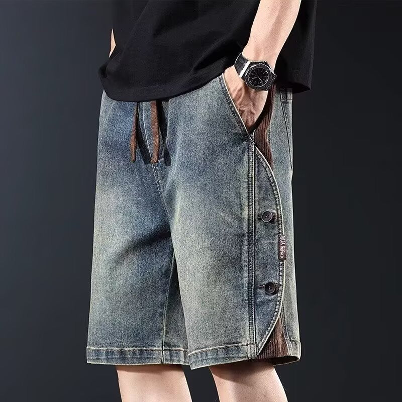 Men's Casual Denim Cargo Shorts