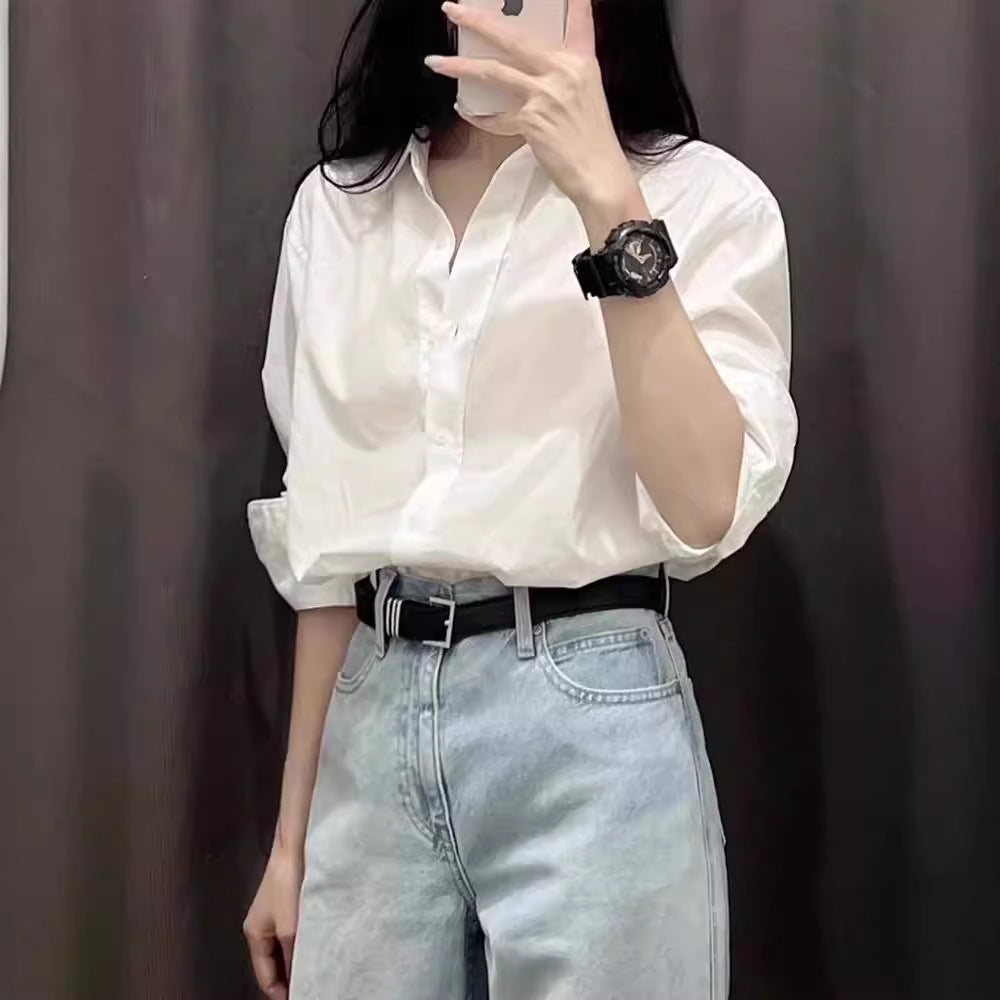 Women's pure cotton blouse