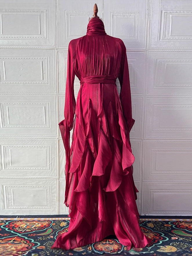 Elegant Ruffled Slim Dress