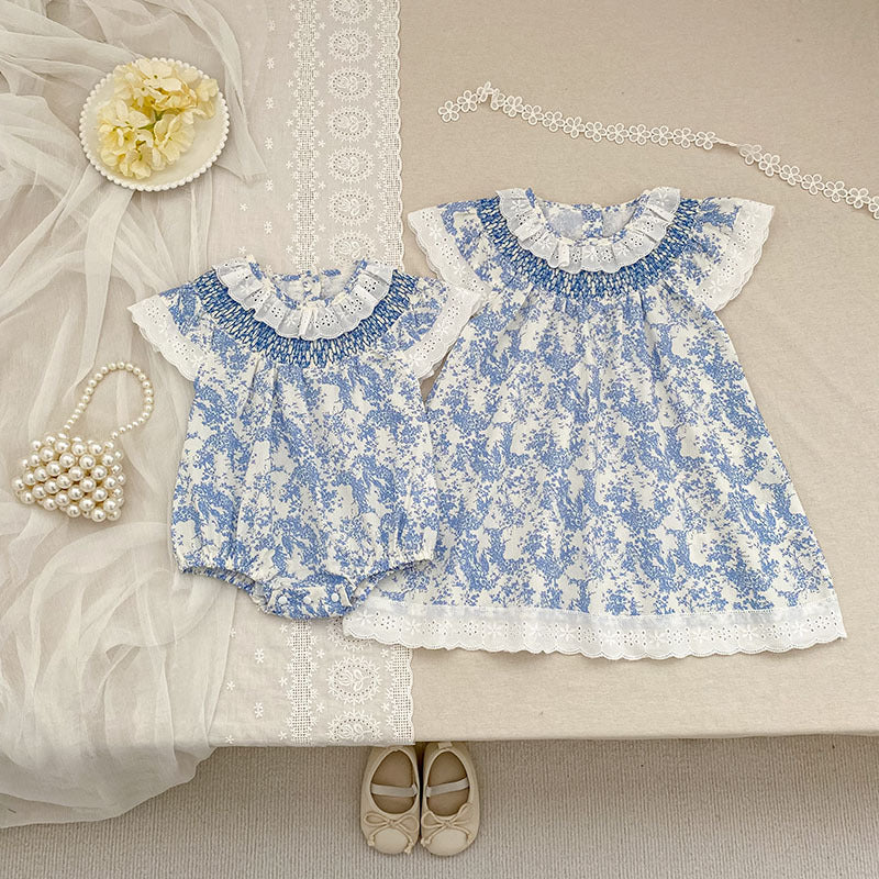 Girls' Floral Cotton Dress