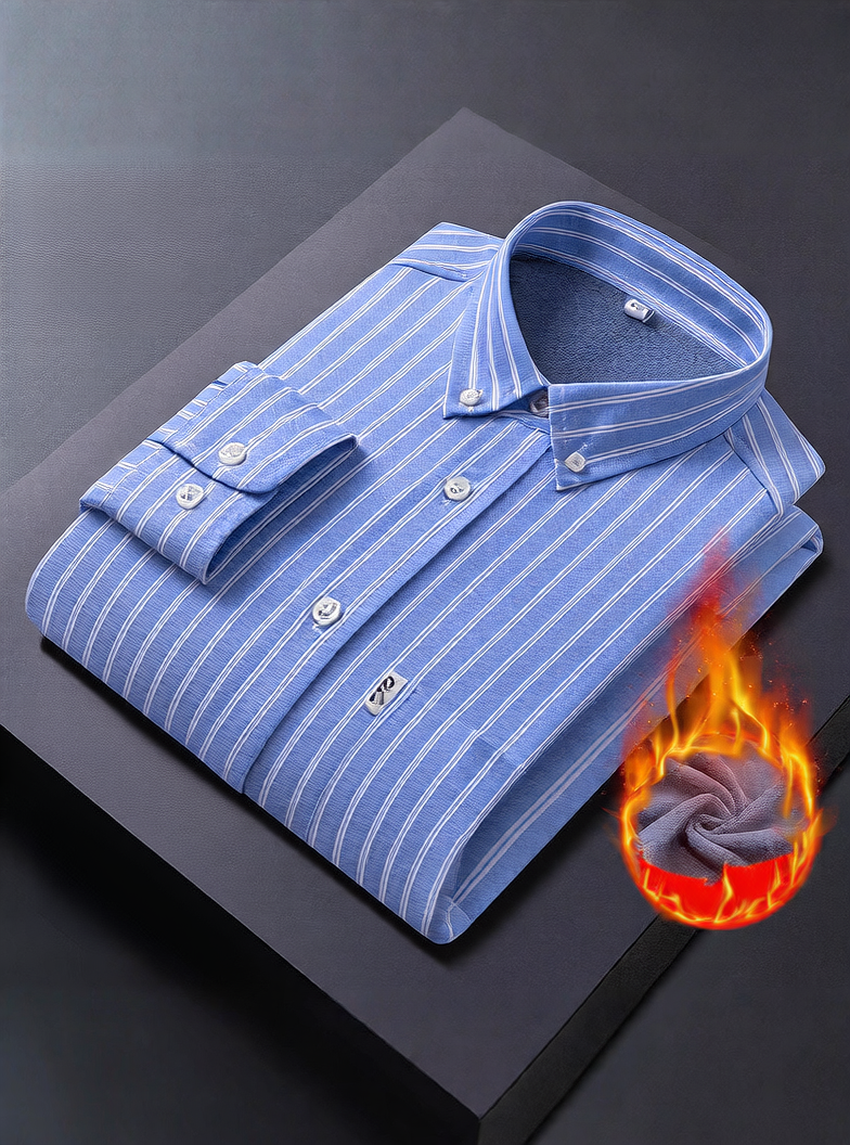 Fleece-Lined Shirt for Men, Long Sleeve
