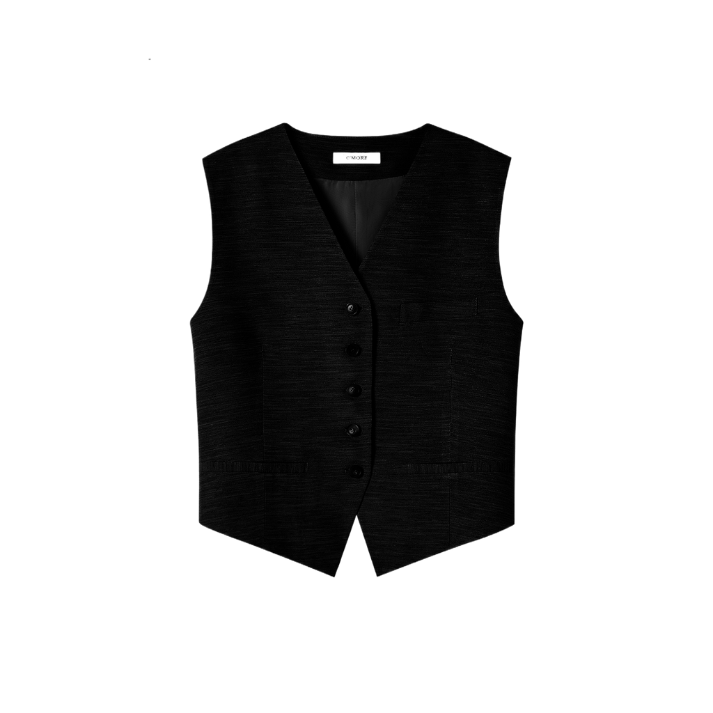 V-neck women's suit vest