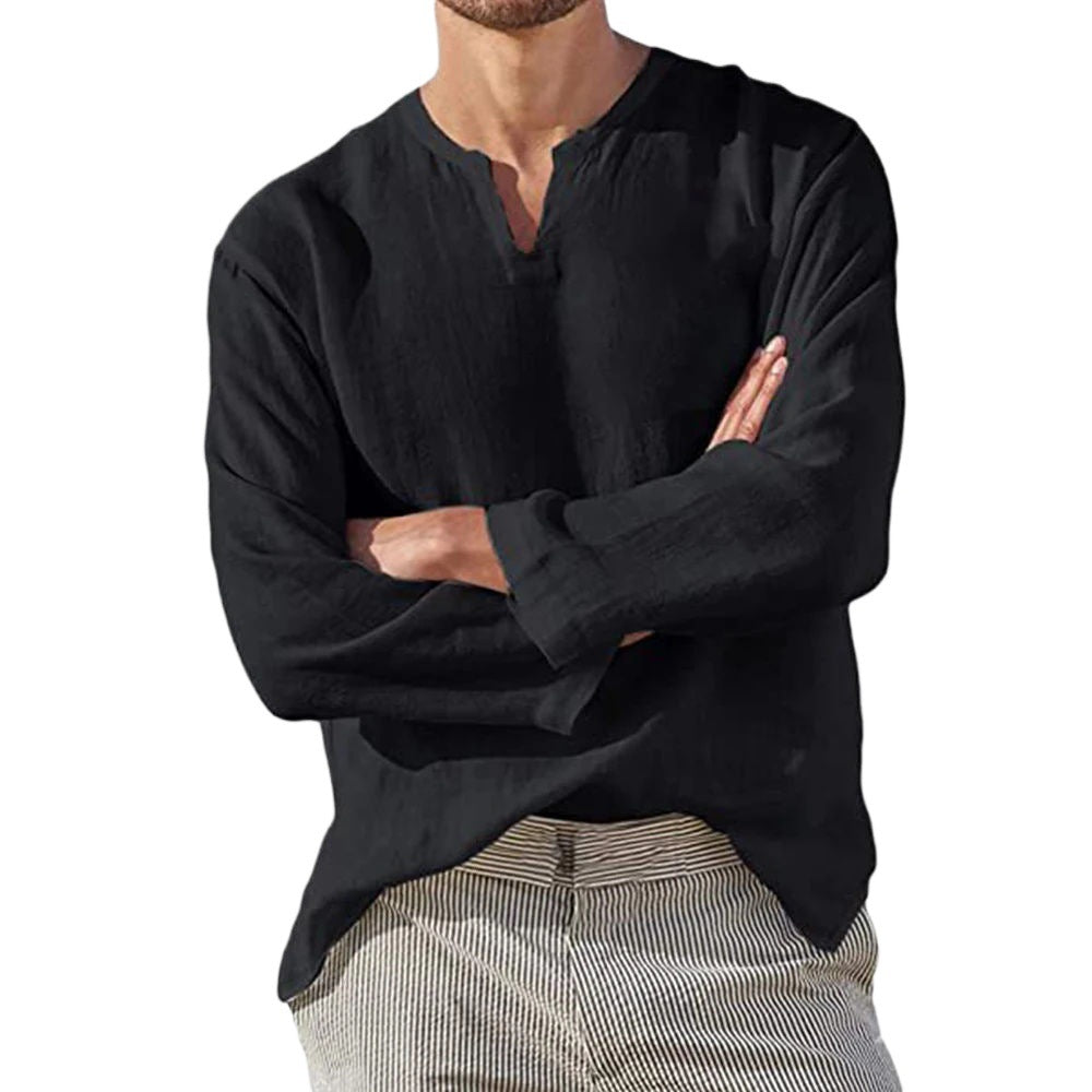 Mens Casual Linen Blend Shirt