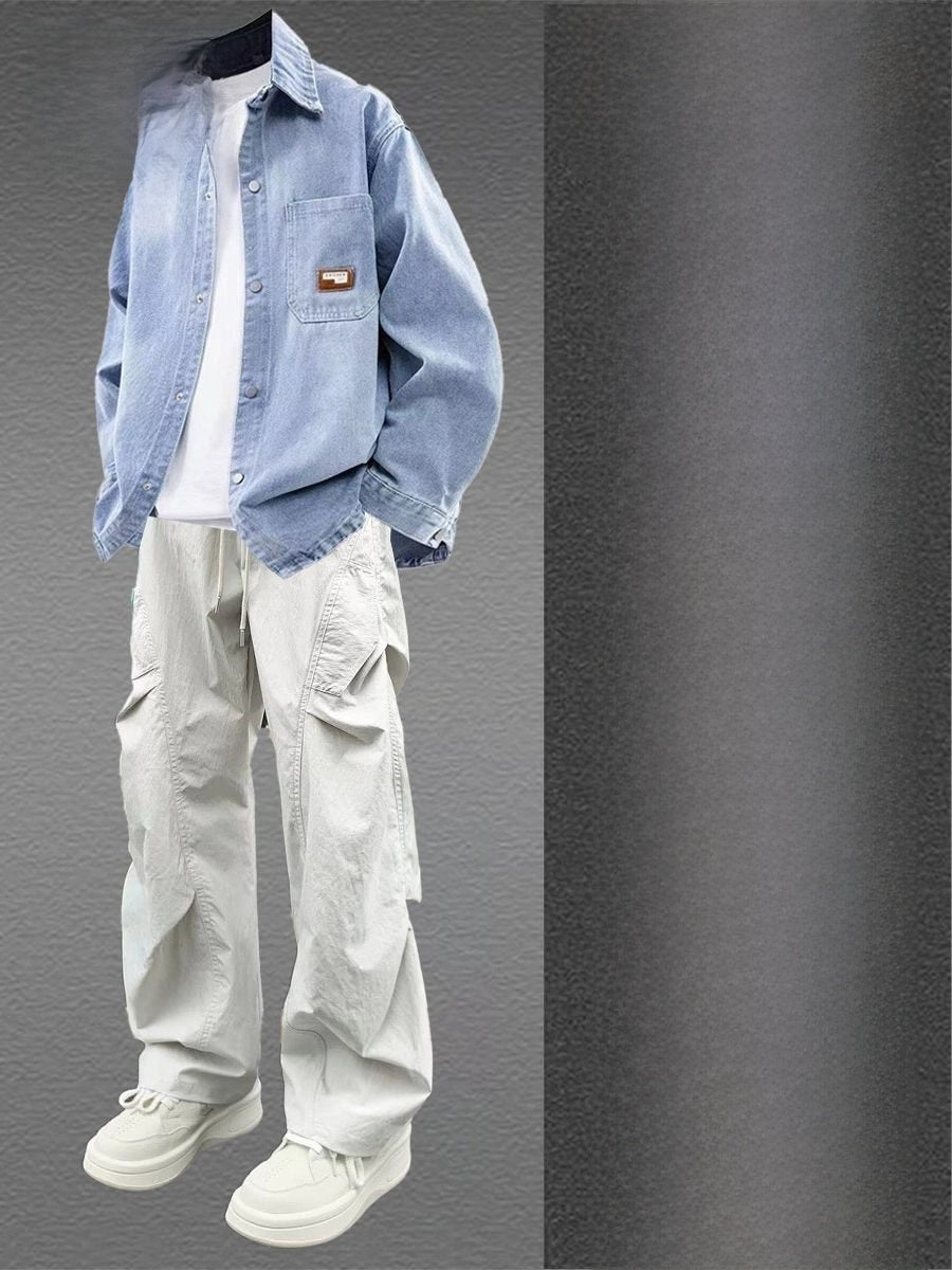 Men's Denim Jacket and Pants Outfit Set