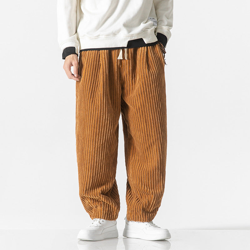 Men's Casual Corduroy Straight Leg Trousers